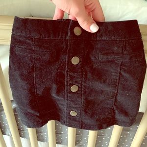 Toddler Girls Corderoy Black Skirt